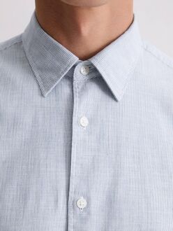 Marc O'Polo Overhemd Streep Lichtblauw - XXL