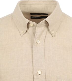 Marc O'Polo Overhemd Twill Beige - XL,XXL