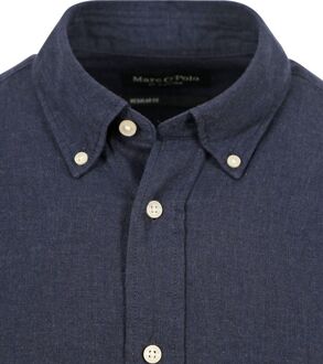 Marc O'Polo Overhemd Twill Donkerblauw - L,M,XL,XXL