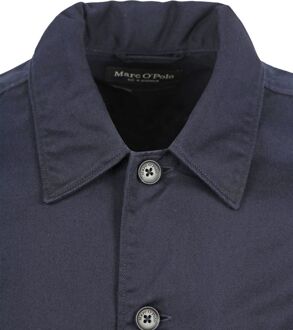 Marc O'Polo Overshirt Twill Navy Donkerblauw - L,M,XL,XXL
