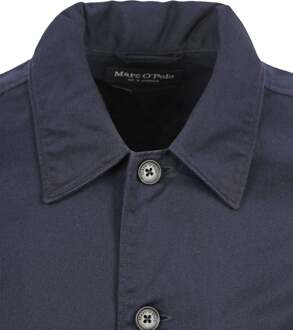 Marc O'Polo Overshirt Twill Navy Donkerblauw - M,L,XL,XXL