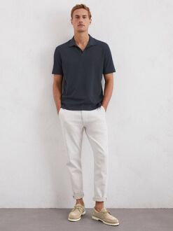 Marc O'Polo Poloshirt Riva Linen Blend Navy Donkerblauw - XXL