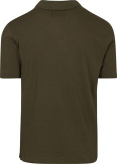 Marc O'Polo Poloshirt Riva Linen Blend Olijfgroen - M,XXL