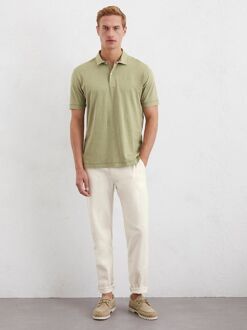 Marc O'Polo Poloshirt Slubs Sage Groen - L,XL