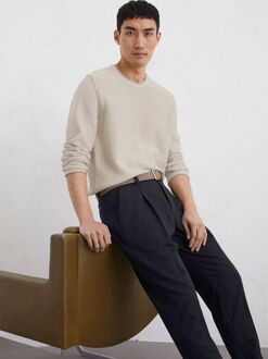 Marc O'Polo Pullover Crewneck Cotton/Linen Gray Silk Off-White - XL,XXL