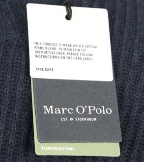 Marc O'Polo Pullover Wol Blend Navy Donkerblauw - M,L,XL,XXL