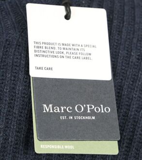 Marc O'Polo Pullover Wol Blend Navy Donkerblauw - XL,XXL