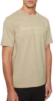 Marc O'Polo Regular Logo Crew Shirt Heren beige - XL