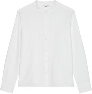 Marc O'Polo Reguliere blouse met plooidetail Marc O'Polo , White , Dames - Xs,2Xs