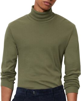 Marc O'Polo Rollneck Longsleeve Shirt Heren groen - XL