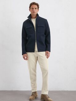 Marc O'Polo Scuba Interlock Overshirt Navy Donkerblauw - XXL