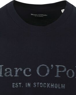 Marc O'Polo T-Shirt Logo Donkerblauw - L,M,XL,XXL