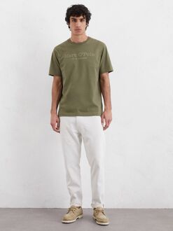 Marc O'Polo T-Shirt Logo Donkergroen - L,XL