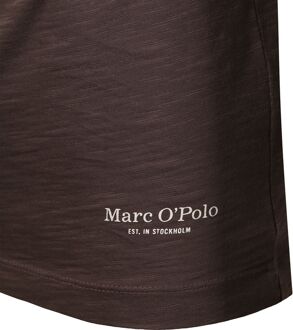 Marc O'Polo T-Shirt Slub Bruin - XXL