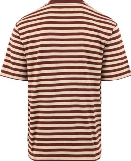 Marc O'Polo T-Shirt Streep Bruin Multicolour - L,XL