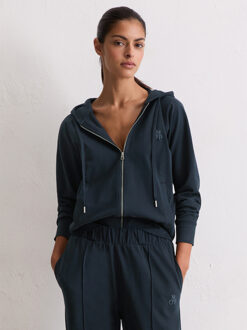 Marc O'Polo Vrouwen Sweatvest met capuchon Thick Jersey Donkerblauw - XS