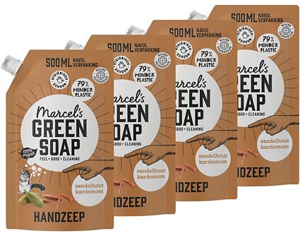 Marcel's Green Soap Handzeep Sandelhout & Kardemom Stazak Multipack x4