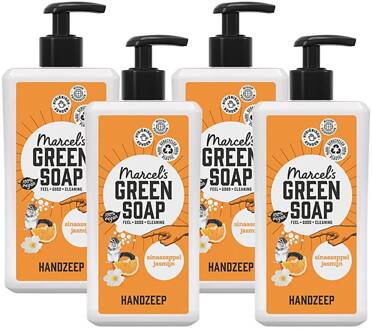 Marcel's Green Soap Handzeep Sinaasappel & Jasmijn Multipack x4
