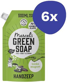 Marcel's Green Soap Handzeep Tonka & Muguet Refill Stazak 6x 500ml