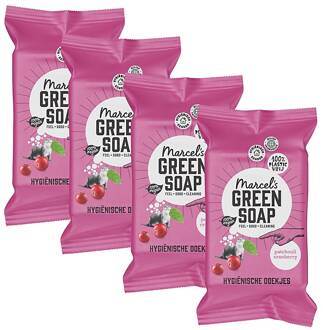 Marcel's Green Soap Hygiënische Schoonmaakdoekjes Multipack x4