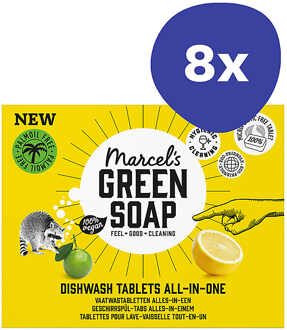 Marcel's Green Soap Vaatwastabletten all-in-one 8x 25 tabletten
