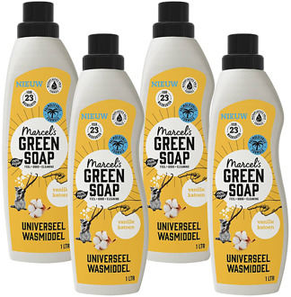 Marcel's Green Soap Wasmiddel Vanille & Katoen Multipack x4