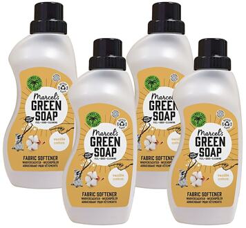 Marcel's Green Soap Wasverzachter Vanille & Katoen Multipack x4
