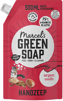 Marcels Green Soap Handzeep Argan en Oudh Navulling 500ML