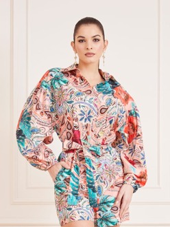 Marciano Overhemd Print All-Over Bloemenprint roze - 38