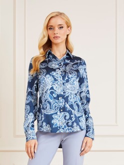 Marciano Shirt Met All-Over Print Bloemenprint blauw - 38