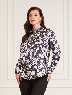 Marciano Shirt Met All-Over Print Bloemenprint zwart - 44