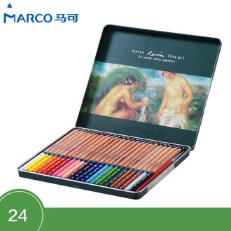 Marco 24/36/48/72/100/120 Kleur Potlood Aquarel Olie Lapis De Cor Gekleurde Potloden Marco raffine Kleurpotloden Schoolbenodigdheden Watercol-3120-24TN