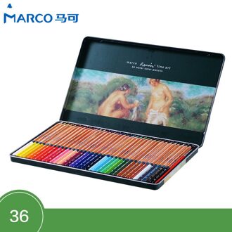 Marco 24/36/48/72/100/120 Kleur Potlood Aquarel Olie Lapis De Cor Gekleurde Potloden Marco raffine Kleurpotloden Schoolbenodigdheden Watercol-3120-36TN