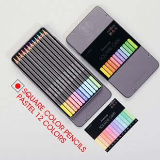 Marco Pastel Kleur Potloden Vierkante Vorm 12/24 Andstal Kleuren Potlood Lapis De Cor Professionele Gekleurde Potloden Voor School 12 Pastel nieuw
