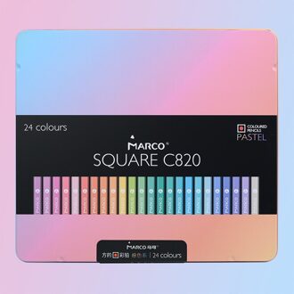 Marco Pastel Kleur Potloden Vierkante Vorm 12/24 Andstal Kleuren Potlood Lapis De Cor Professionele Gekleurde Potloden Voor School 24 Pastel kleuren