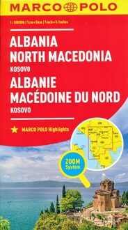 Marco Polo Wegenkaart Albanië, Noord-Macedonië - Marco Polo Wegenkaart