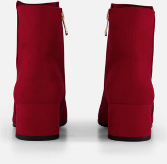 Marco Tozzi Enkellaarsjes rood Textiel - 38