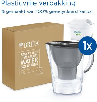 Marella Waterfilterkan 2,4L - Grijs - Inclusief 1 MAXTRA PRO Waterfilter - BPA-vrij, Duurzaam verpakt