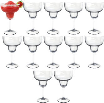 Margarita glazen set - 12x - gehard glas - 27 cl - cocktail glas