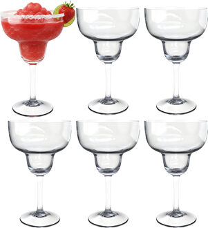 Margarita glazen set - 6x - gehard glas - 27 cl - cocktail glas