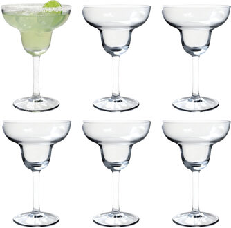 Margarita glazen set - 6x - gehard glas - 44 cl - cocktail glas