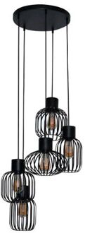 Margate hanglamp 5L getrapt mix metaal Grijs