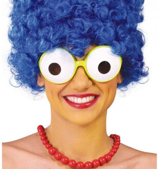 Marge Simpson of grote ogen fun verkleed bril - wit - Carnaval - Dames - Brillen
