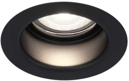 Mari LED inbouwspot verzonken - 4 Watt 345 Lumen - 6500K daglicht wit - GU10 - Dimbaar - Rond - IP64 Waterdicht - Zwart - Anti-glare