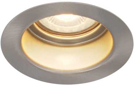 Mari - LED platte inbouwspots met lage inbouwdiepte - 6 Watt 570 Lumen - 2700K Warm wit - GU10 LED Module - Verzonken - Dimbaar - Rond - IP65 waterdicht - RVS