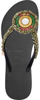 Maria army green zwart - maat 37-38 Veelkleurig