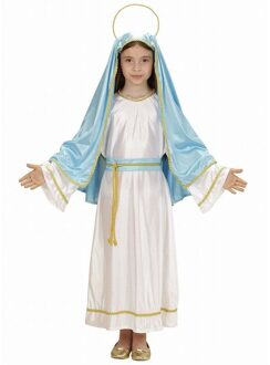 Maria kerst kostuum - voor kinderen - 3-delig - blauw - Kerstverhaal verkleedkleding - One size;;;