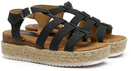 Maria Sandalen Zwart - EU 38 / UK 5