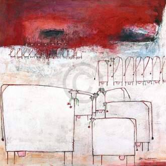 Marianne Kindt - Lunch Kunstdruk 70x70cm