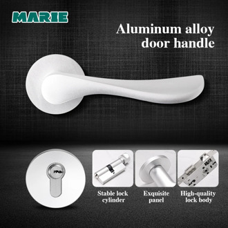 Marie Door Handle Lock Set For Interior Doors Modern Split Lock Cylinder With Keys Bedroom Bathroom Mute Door Handles Universal